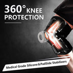 Genouillère de sport à sangles réglables, inserts en silicone