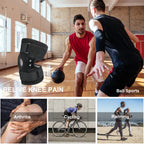Genouillère de sport à sangles réglables, inserts en silicone