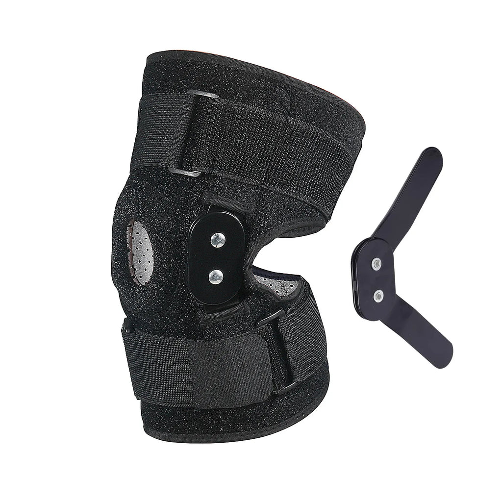Genouillère de sport à sangles réglables, inserts en silicone
