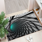 Tapis trompe-l'œil géométrique, six motifs, trois formats