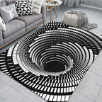 Tapis trompe-l'œil géométrique, six motifs, trois formats