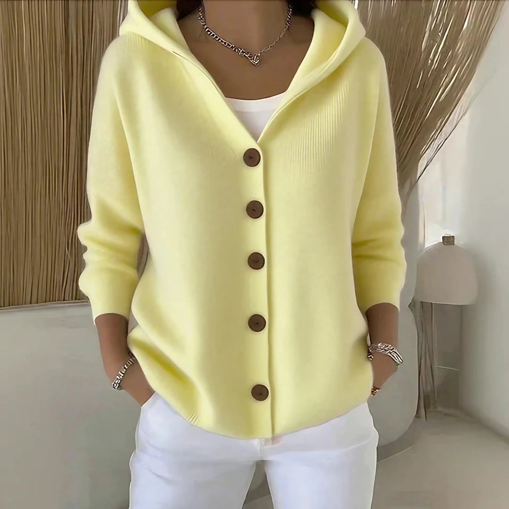 Gilet à capuche femme boutonné, du S au 5XL, quatre coloris, jaune