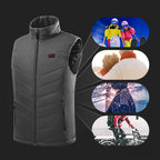 Gilet chauffant homme USB, 13 zones, trois niveaux de chaleur