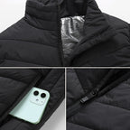 Gilet chauffant homme USB, 13 zones, trois niveaux de chaleur