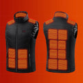 Gilet chauffant homme USB, 13 zones, trois niveaux de chaleur, noir