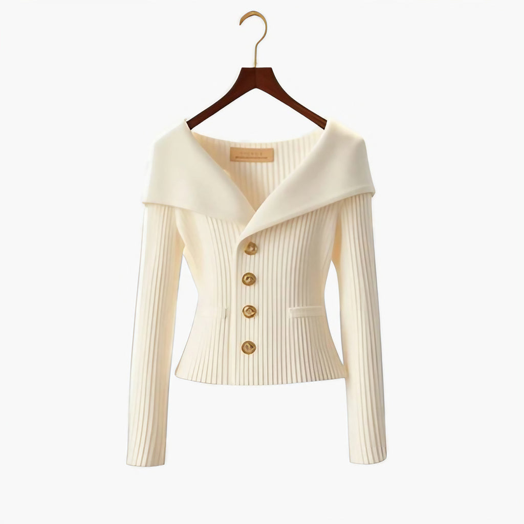 Gilet court femme côtelé boutonné, dix coloris, une seule taille, blanc