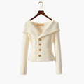 Gilet court femme côtelé boutonné, dix coloris, une seule taille, blanc