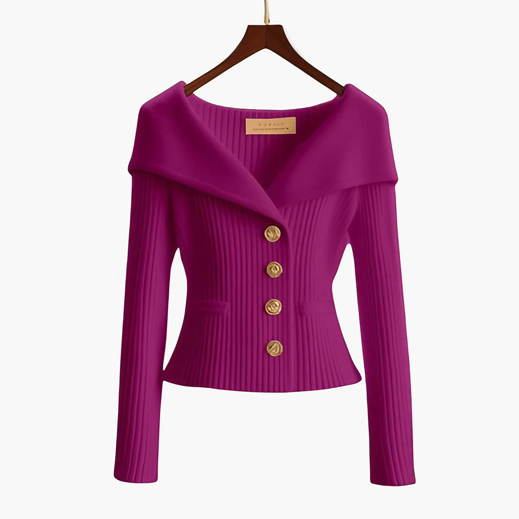 Gilet court femme côtelé boutonné, dix coloris, une seule taille, violet