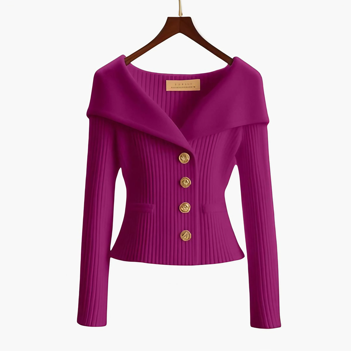 Gilet court femme côtelé boutonné, dix coloris, une seule taille, violet