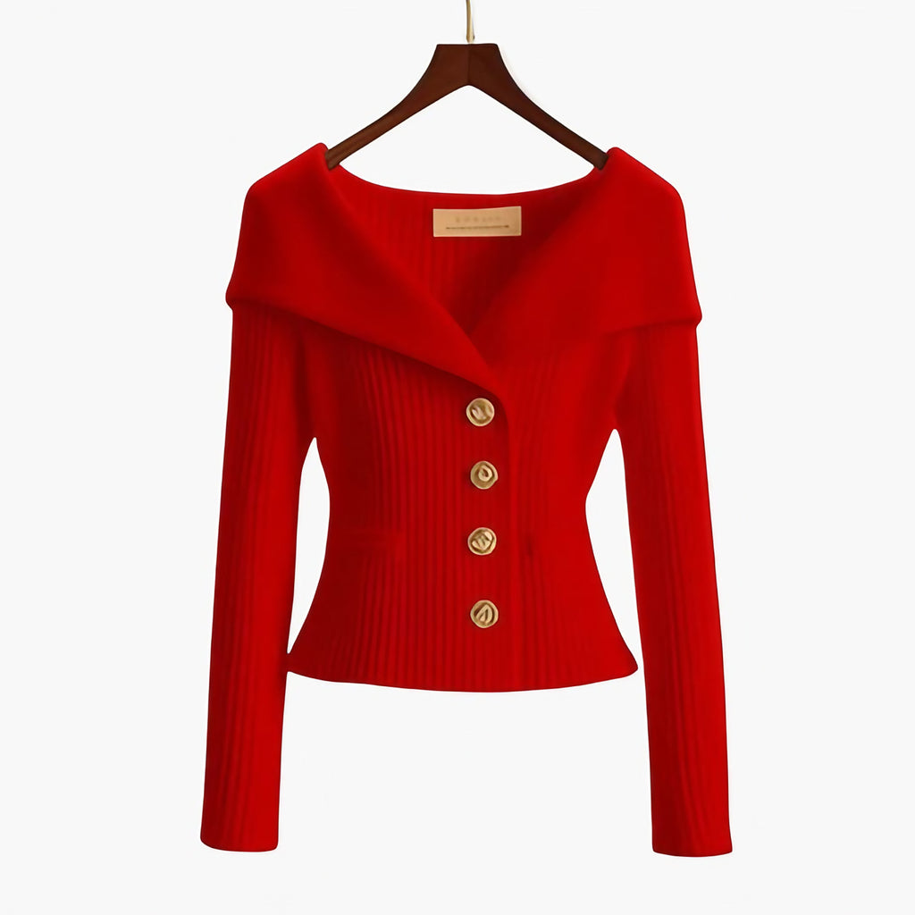 Gilet court femme côtelé boutonné, dix coloris, une seule taille, rouge