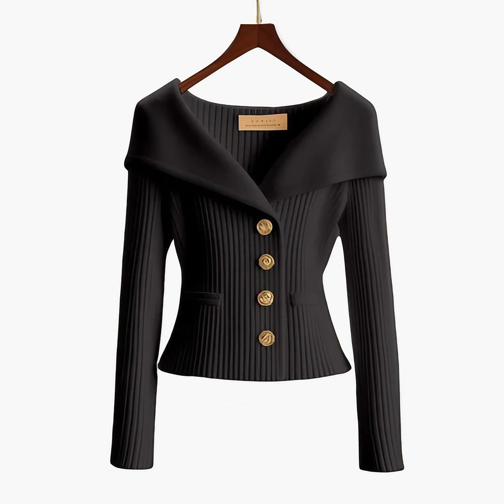 Gilet court femme côtelé boutonné, dix coloris, une seule taille, noir