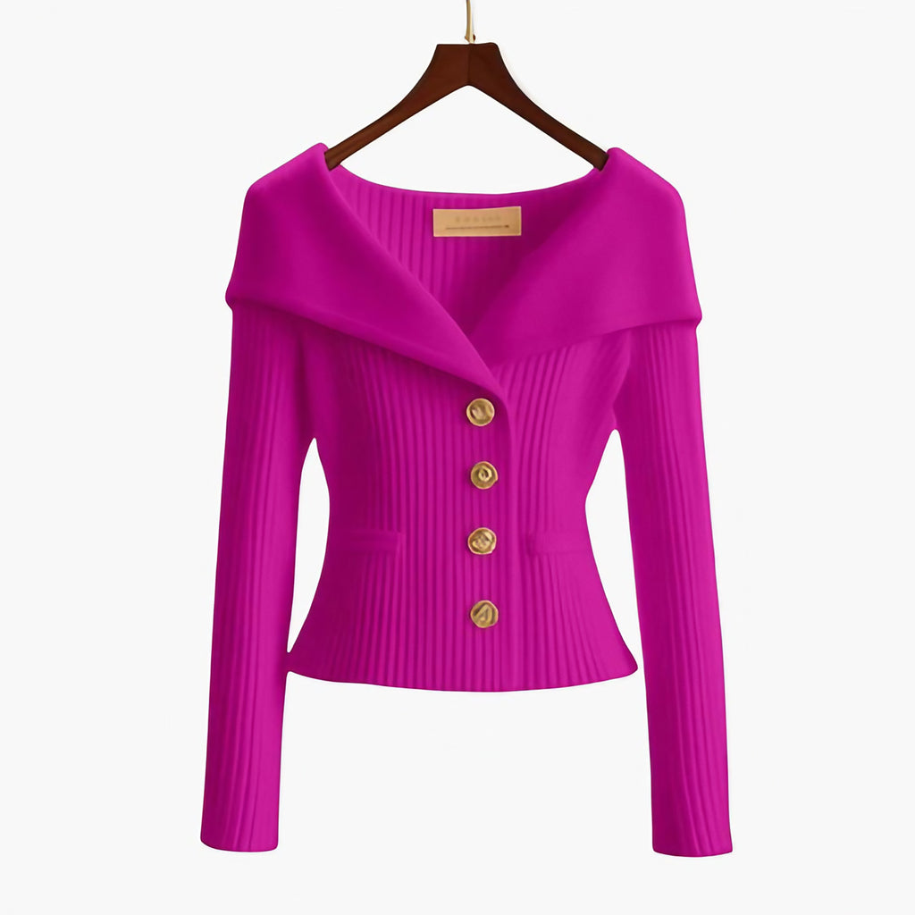 Gilet court femme côtelé boutonné, dix coloris, une seule taille, rose