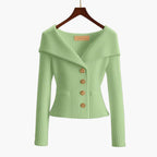 Gilet court femme côtelé boutonné, dix coloris, une seule taille, vert