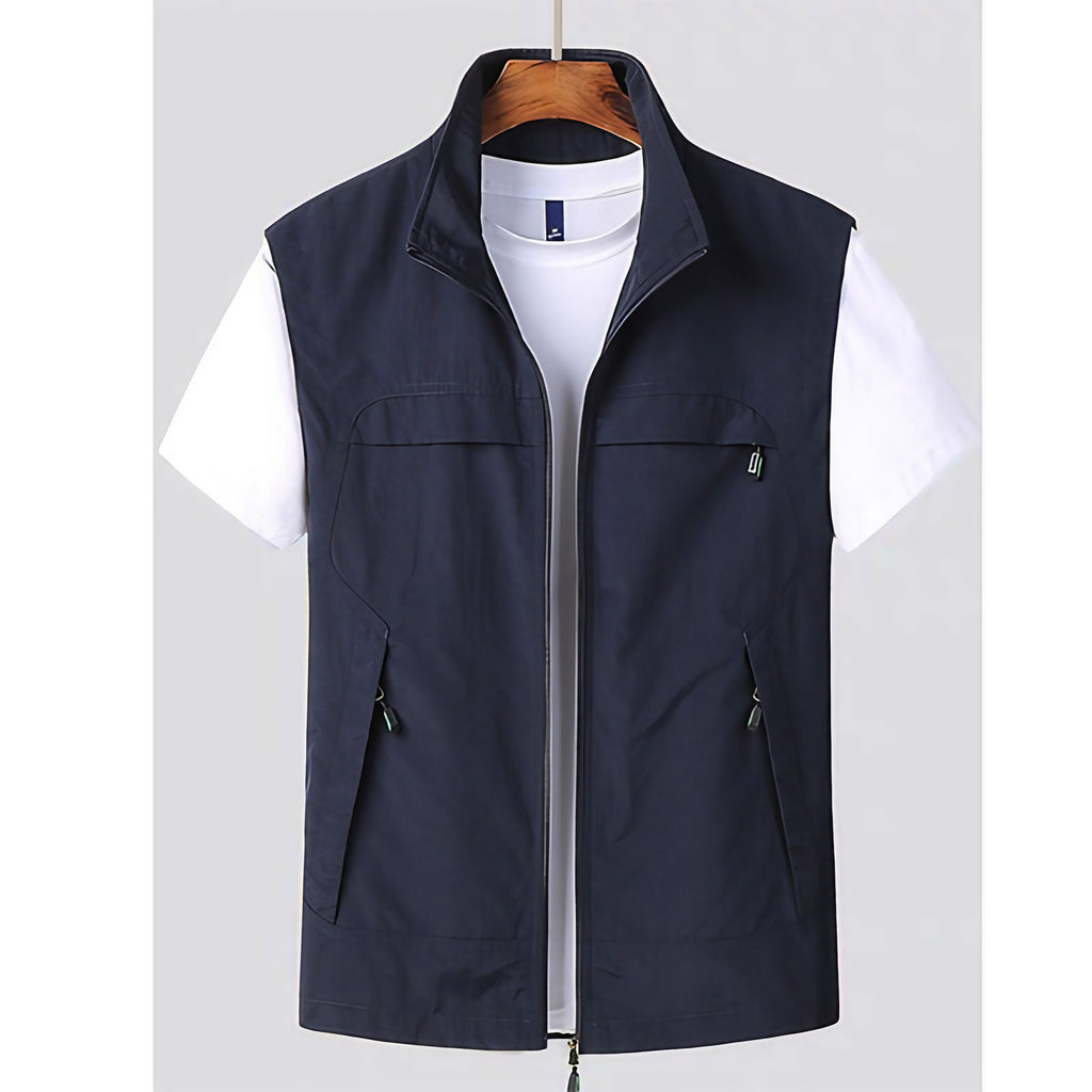 Gilet sans manches homme uni, coupe légère, quatre coloris