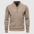 Cardigan zippé homme, fermeture éclair intégrale, du S au XL, beige