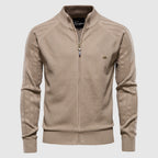 Cardigan zippé homme, fermeture éclair intégrale, du S au XL, beige