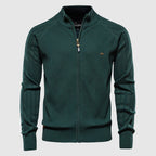 Cardigan zippé homme, fermeture éclair intégrale, du S au XL, vert