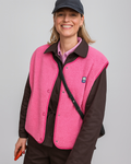 Gilet homme ouvert sur le devant, pour l'automne et l'hiver, rose rouge