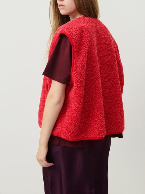 Gilet sans manches femme boutonné, col V, six coloris