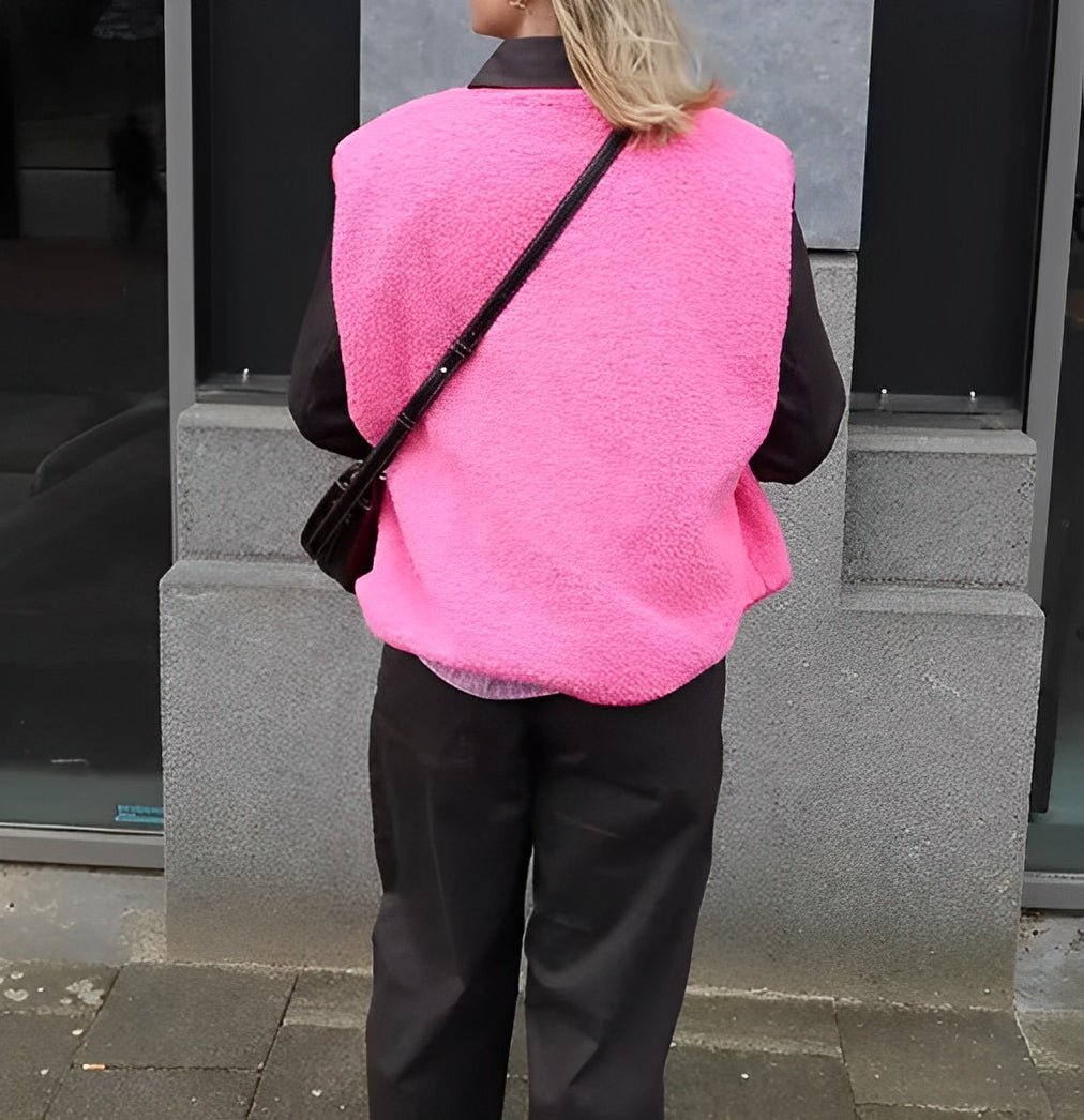 Gilet sans manches femme boutonné, col V, six coloris