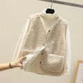 Gilet sans manches femme chaud, trois coloris, du XS au 3XL, beige