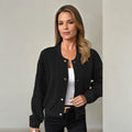 Gilet femme en maille tricotée, cinq coloris, du XS au 3XL, noir