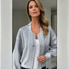Gilet femme en maille tricotée, cinq coloris, du XS au 3XL, gris
