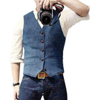Gilet homme coupe ajustée, sept coloris, du XS au 3XL, bleu ciel