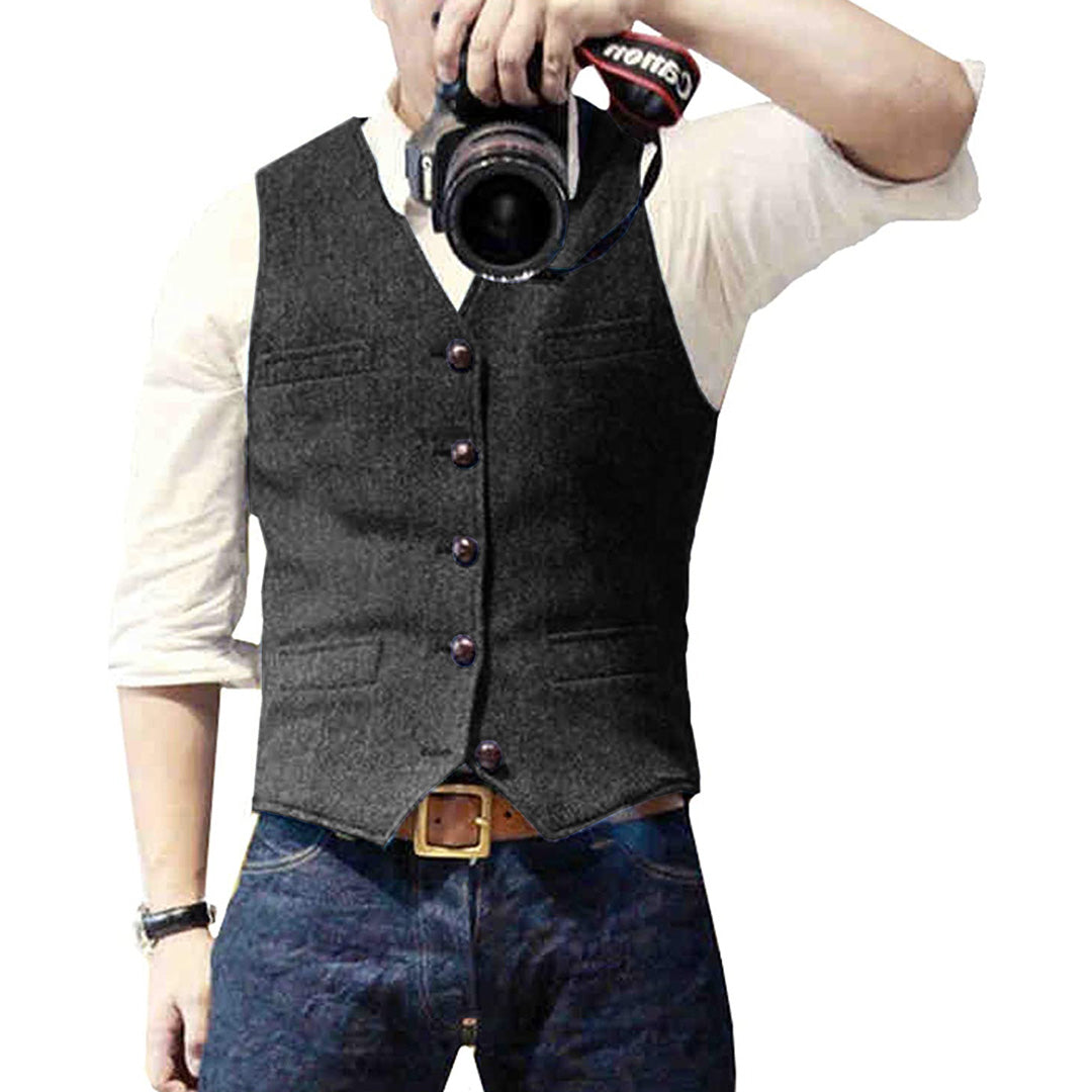 Gilet homme coupe ajustée, sept coloris, du XS au 3XL, noir