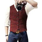 Gilet homme coupe ajustée, sept coloris, du XS au 3XL, rouge
