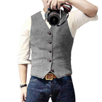 Gilet homme sans manches coupe ajustée, sept coloris, gris