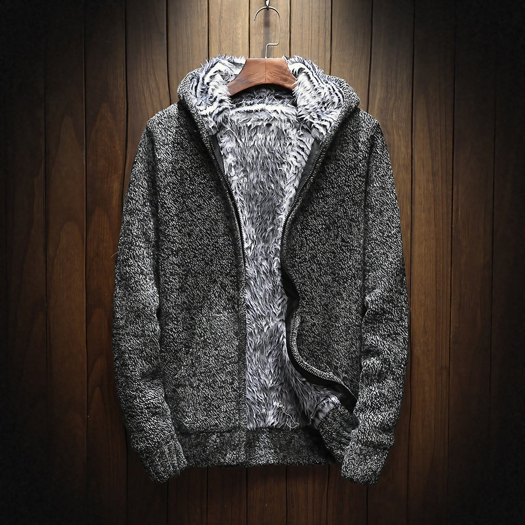 Gilet homme doublé chaud à manches longues, du XS au 4XL, gris foncé