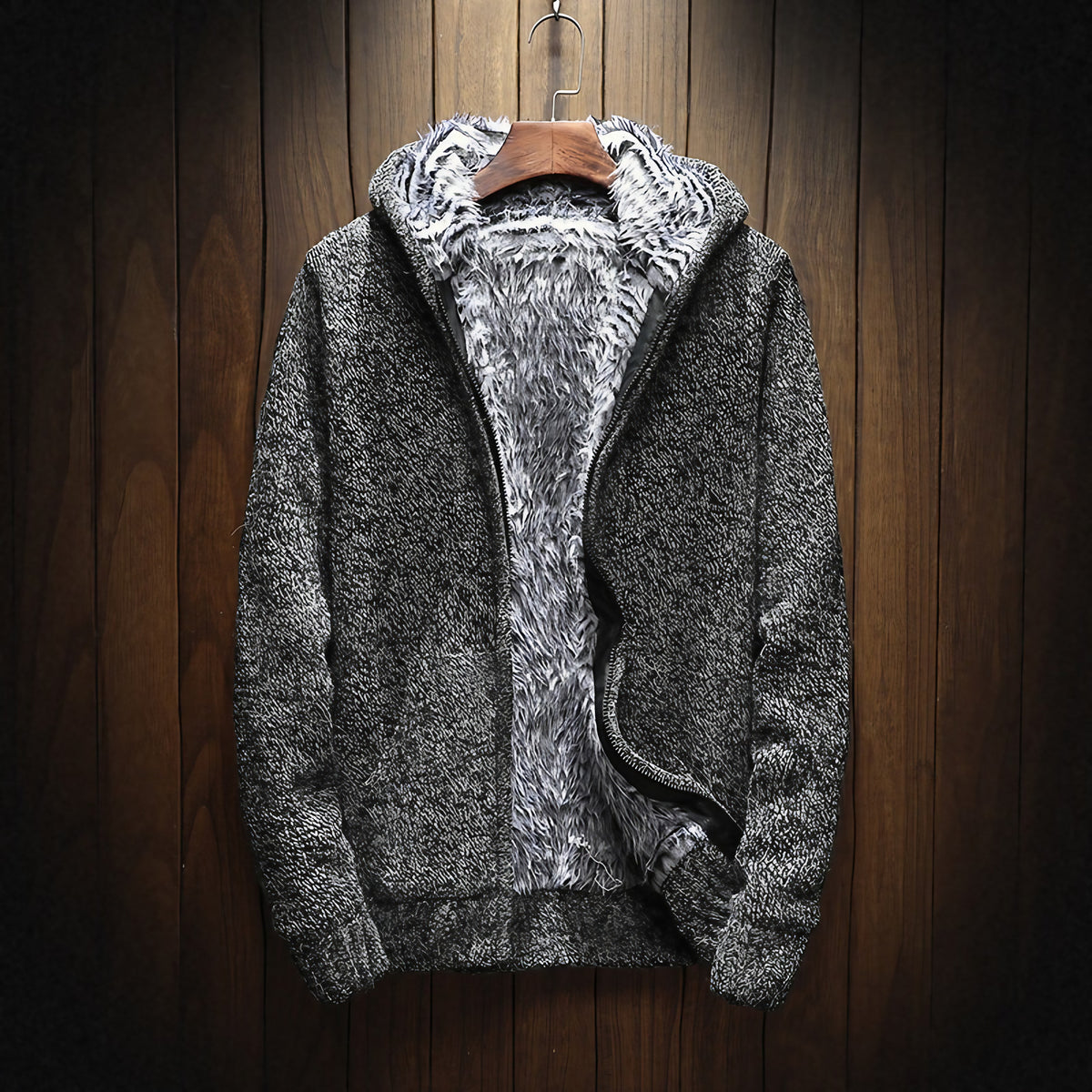 Gilet homme doublé chaud à manches longues, du XS au 4XL, gris foncé