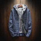 Gilet homme doublé chaud à manches longues, du XS au 4XL, bleu