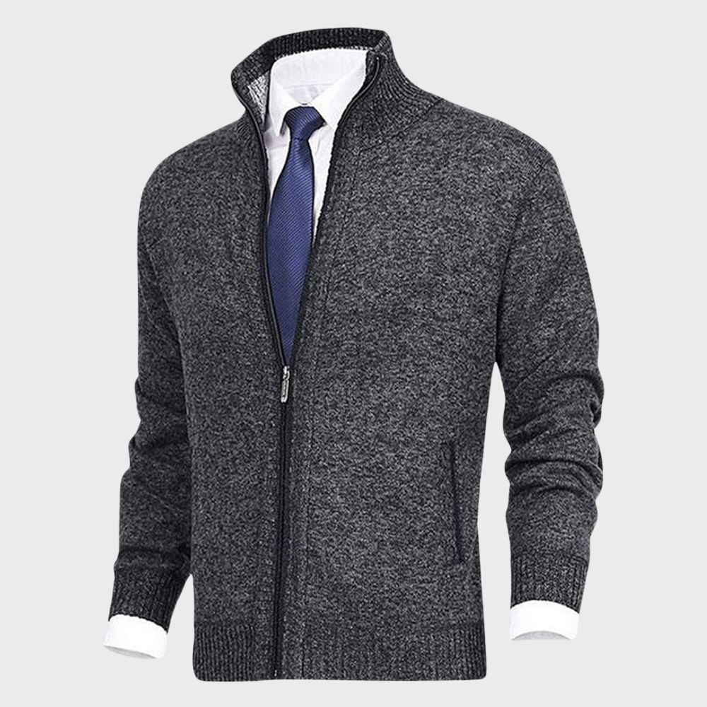 Gilet zippé homme, six coloris, du M au 3XL, gris foncé