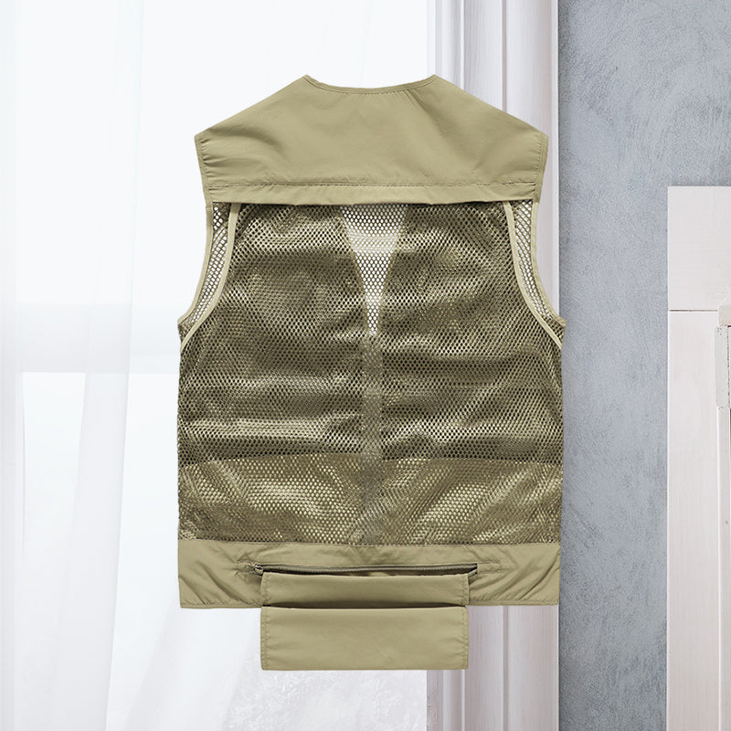 Gilet sans manches homme multipoches, nylon et polyester, du S au 5XL