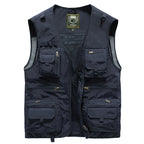 Gilet sans manches homme multipoches, nylon et polyester, du S au 5XL