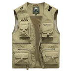 Gilet sans manches homme multipoches, nylon et polyester, du S au 5XL