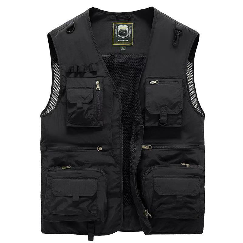 Gilet sans manches homme multipoches, nylon et polyester, du S au 5XL