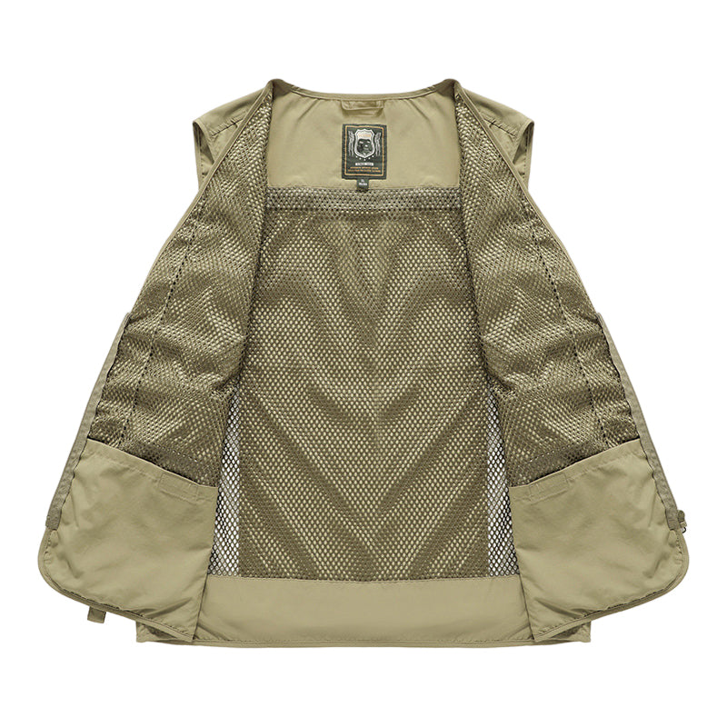 Gilet sans manches homme multipoches, nylon et polyester, du S au 5XL