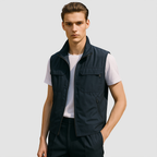 Veste légère homme zippée pour l'été, protection UV, bleu foncé