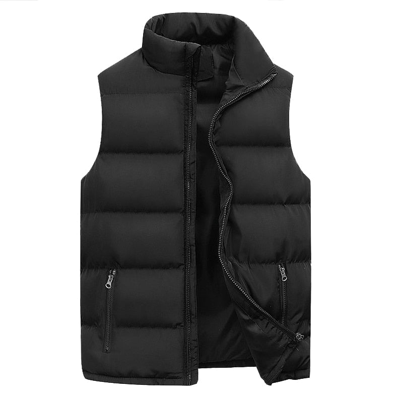 Doudoune sans manches homme matelassée, poches zippées, noir