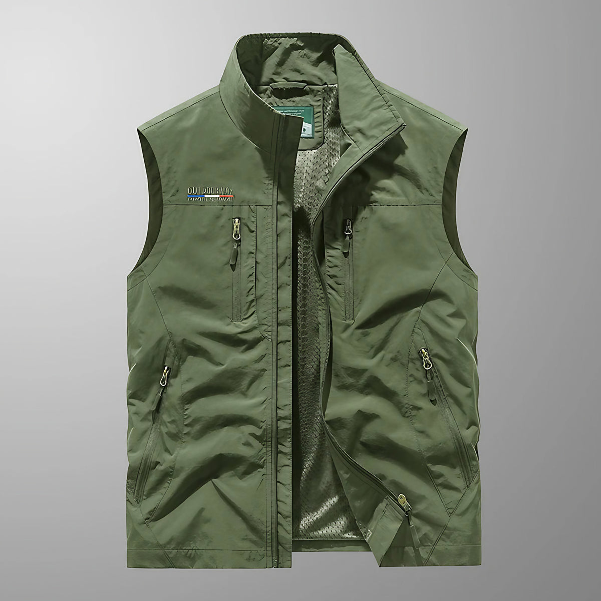 Gilet sans manches homme multipoches, pêche et randonnée