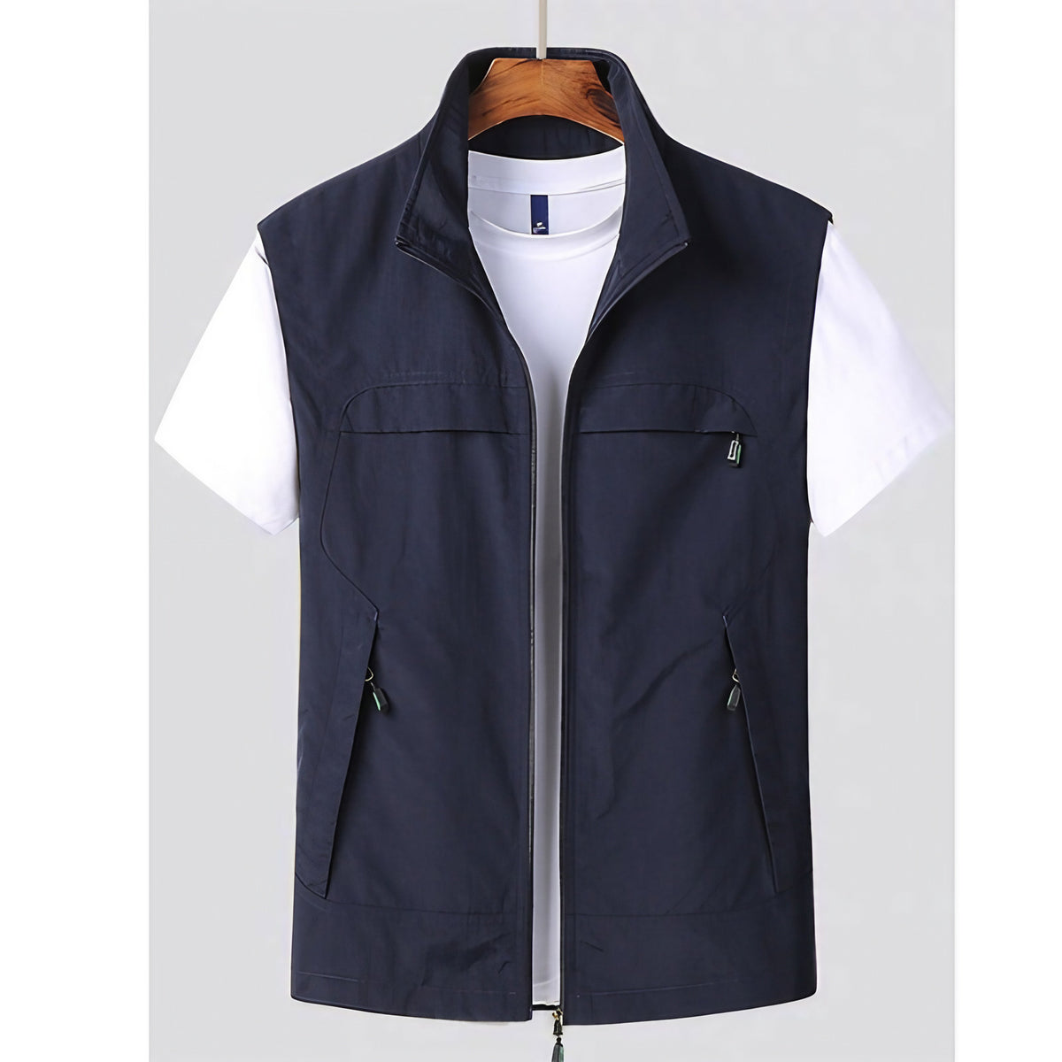 Gilet sans manches homme uni, quatre coloris, du XS au 4XL, bleu marine