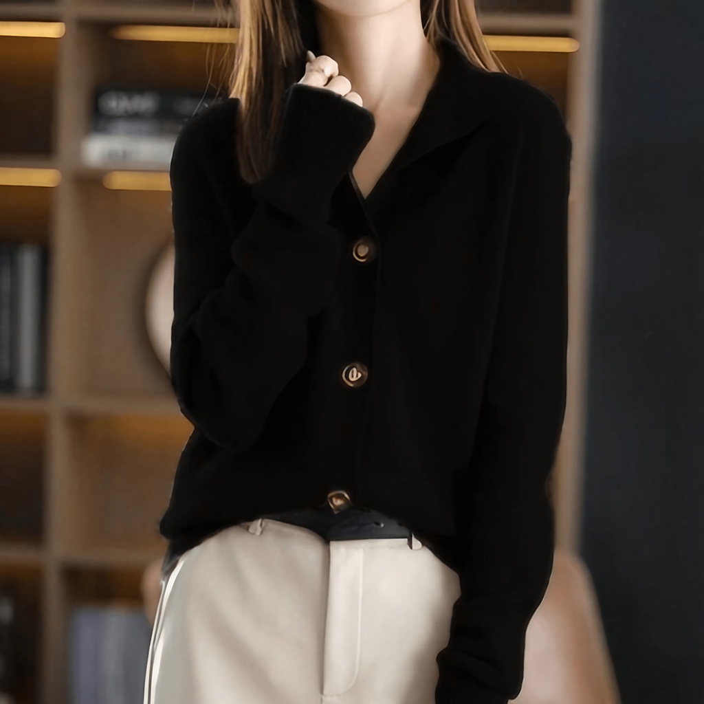 Gilet femme en tricot pour l'automne et l'hiver, du S au 2XL, noir
