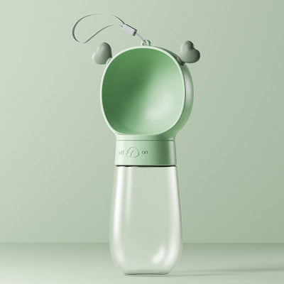 Gourde pour chien en forme d'ourson, ouverture de 10 cm, vert