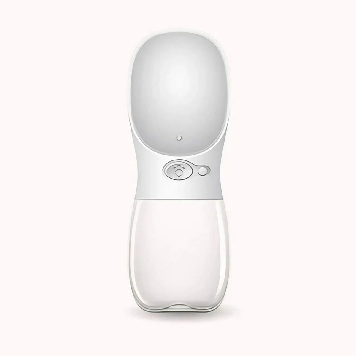 Gourde pour chien avec bol intégré, 350 ou 550 ml, blanc