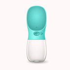 Gourde pour chien avec bol intégré, 350 ou 550 ml, turquoise