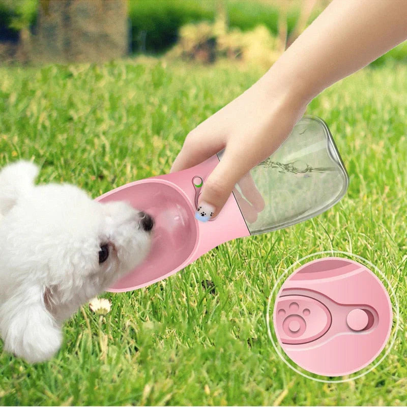 Gourde pour chien avec bol intégré, 350 ou 550 ml