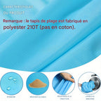 Couverture de plage imperméable anti-sable, deux grands formats